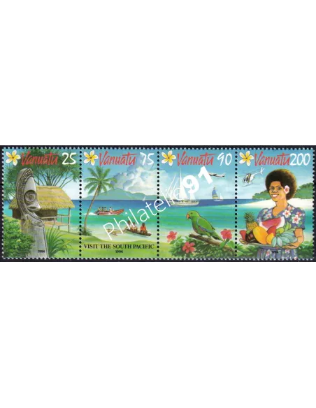 Timbres de Vanuatu n° 955 à 958, tourisme, colonies Françaises