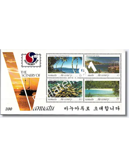 Bloc de Timbres de Vanuatu n° 23A, colonies Françaises