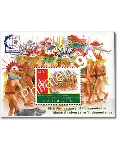 Bloc de Timbres de Vanuatu n° 25, colonies Françaises
