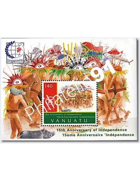 Bloc de Timbres de Vanuatu n° 25, colonies Françaises