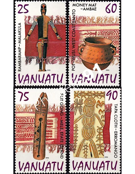 Timbres de Vanuatu n° 985 à 988, colonies Françaises