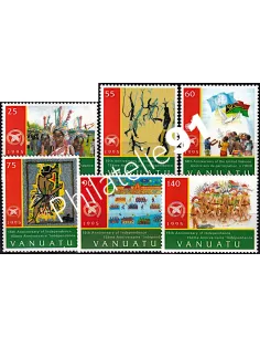 Timbres de Vanuatu n° 989 à 994, colonies Françaises
