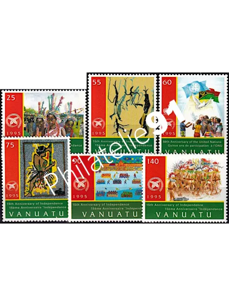 Timbres de Vanuatu n° 989 à 994, colonies Françaises