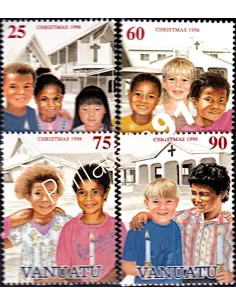 Timbres de Vanuatu n° 1013 à 1016, Noël, colonies Françaises