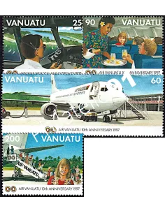 Timbres de Vanuatu n° 1025 à 1028, Timbres des colonies Françaises