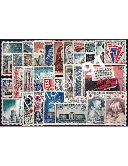 Année complète de timbres de France 1965 - Neuve**, Collection timbres France