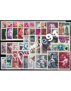 Année complète neuve de timbres de France de 1968