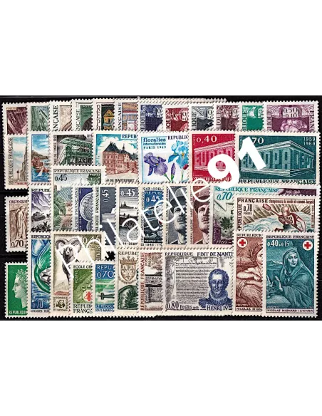 Année complète de timbres de France - 1969 -  Collection Timbres France