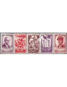 Bande de Timbres de France n° 580 A - Au profit du Secours national