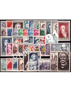 Année complète de timbres de France de 1951, collection Timbres France