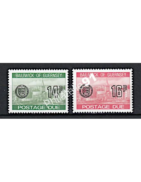 Guernesey, Timbres-Taxe n° 28 à 29, collection timbres Europe
