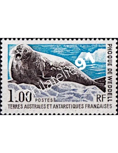 Timbre des TAAF n° 58, phoque, Collection timbres DOM TOM