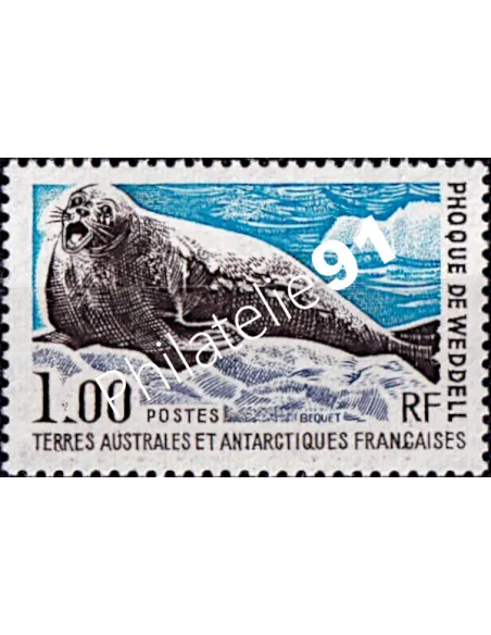 Timbre des TAAF n° 58, phoque, Collection timbres DOM TOM