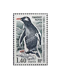 Timbre des TAAF n° 60, Manchot papou, Collection timbres DOM TOM