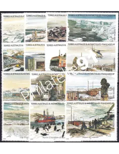 TAAF, n° 308 à 321, issus de carnet de voyage, timbres Dom-Tom