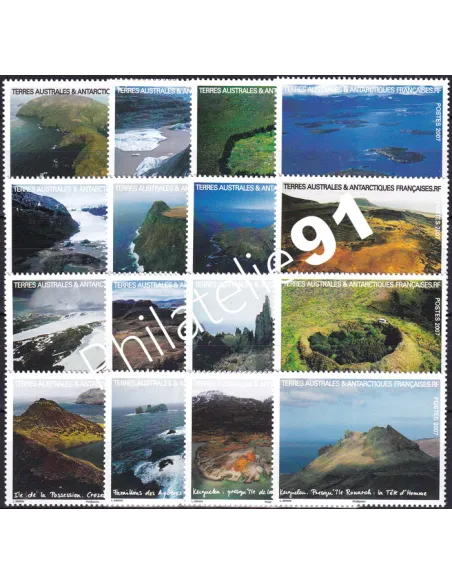 TAAF, n° 478 à 493, issus de carnet de voyage, timbres Dom-Tom
