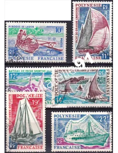 POLYNESIE, n° 36 à 41 oblitérés, Collection timbres Dom-Tom