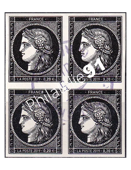 n° 5305A oblitéré, Bloc de 4, Timbre Cérès (0.20€), Timbres France