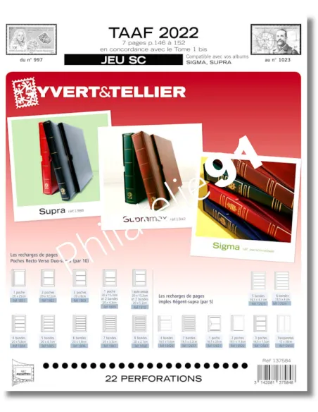 jeu SC TAAF 2021, matériel philatélie