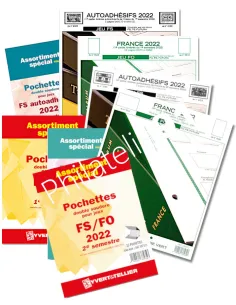 -                      2022  -  JEU  FO +  FS ADHESIFS FRANCE - 1er + 2ème semestre 2022 + les pochettes