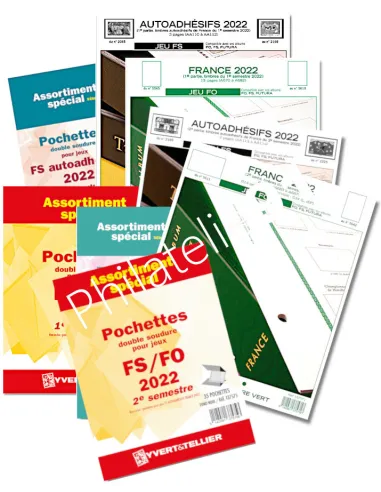 -                      2022  -  JEU  FO +  FS ADHESIFS FRANCE - 1er + 2ème semestre 2022 + les pochettes