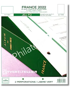 -                      2022  -   JEU FO FRANCE - 2ème semestre 2022 (liseré vert, sans visuel des timbres, ni pochette)