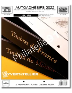 -                      2022  -   JEU  FS FRANCE ADHÉSIFS - 2ème semestre 2022 (liseré noir, visuel des timbres, sans pochette)