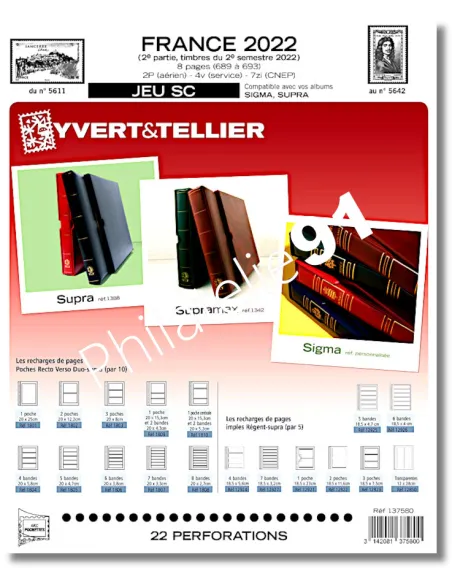 -                      2022  -      JEU  SC FRANCE -  2ème semestre 2022 (avec pochettes)