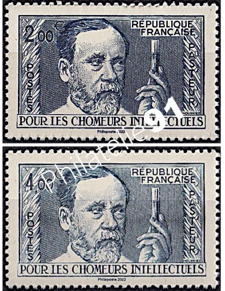 Timbres n° 5599 - 5600 issus du bloc Louis Pasteur, timbres de France