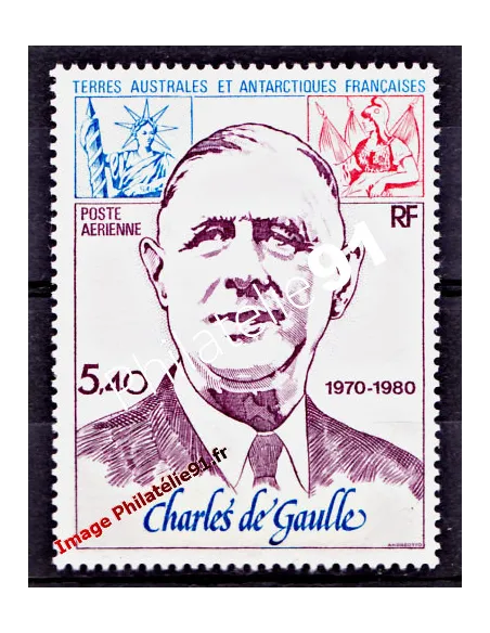 Timbre des TAAF -  P.A. n°  61 - Général de Gaulle