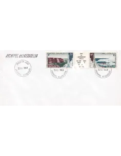 TAAF, Triptyque n° PA 16A sur enveloppe 1er Jour, timbres des Dom-Tom