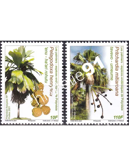 POLYNESIE, n° 1262 à 1263, Collection timbres Dom-Tom