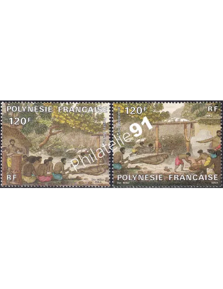 POLYNÉSIE, PA n° 184 à 185, Collection timbres Dom-Tom
