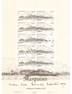 POLYNESIE, Feuille des timbres n° 973 et 974, timbres Dom-Tom