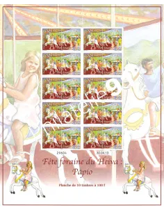 POLYNESIE, Feuille n° F1033, Collection timbres Dom-Tom