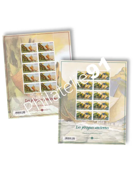 POLYNESIE, Feuilles n° F1042 et F1043, Collection timbres Dom-Tom