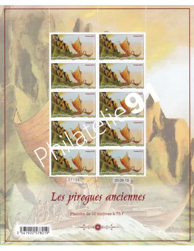 POLYNESIE, Feuilles n° F1042 et F1043, Collection timbres Dom-Tom