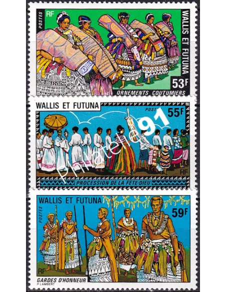 Wallis et Futuna, n° 221 à 223, Collection timbres Dom-Tom