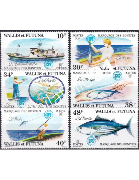 WALLIS ET FUTUNA n° 226 à 231, collection timbres Dom-Tom
