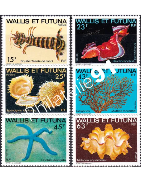 Wallis et Futuna, n° 248 à 253, collection timbres Dom-Tom
