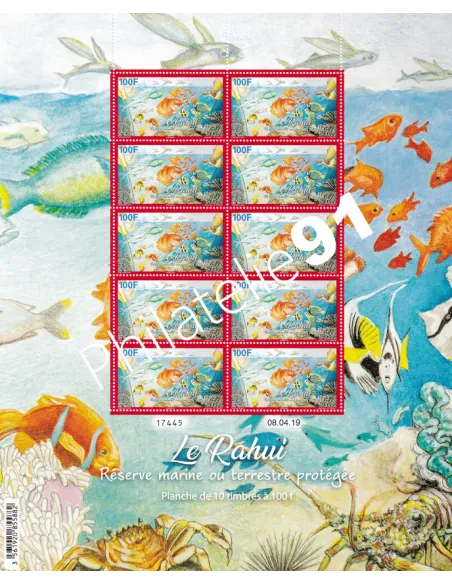 POLYNESIE, Feuille n° F1211, Collection timbres Dom-Tom
