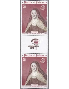 Wallis et Futuna, n° 318A, Paire avec vignette, Collection timbres Dom-Tom