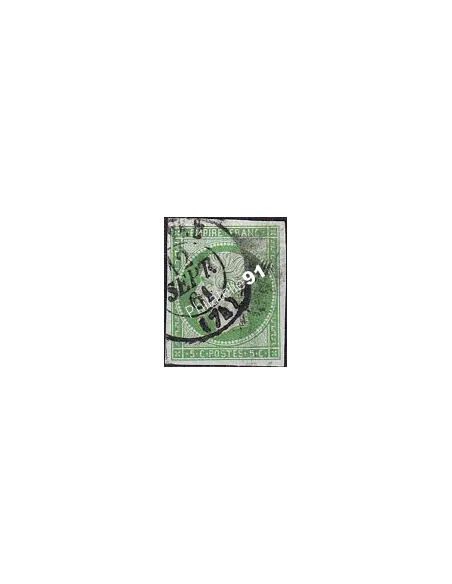 n°   12a non dentelé oblitéré - Type Napoléon III - Oblitération cachet à date type 15 (250422-6)