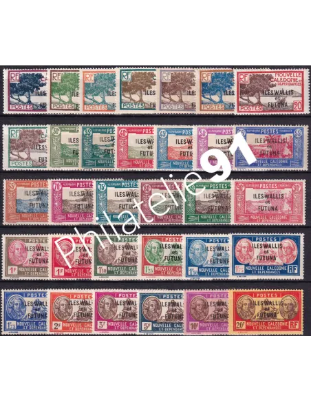 Wallis et Futuna, n° 43 à 65 charnière, collection timbres Colonies