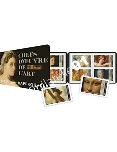 Carnet n° 2190, Chefs d'oeuvre de l'art, timbres de France