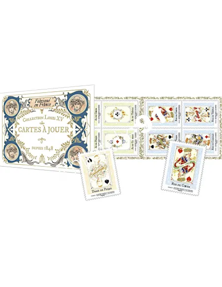 Carnet n° 2202, cartes à jouer Louis XV, timbres de France