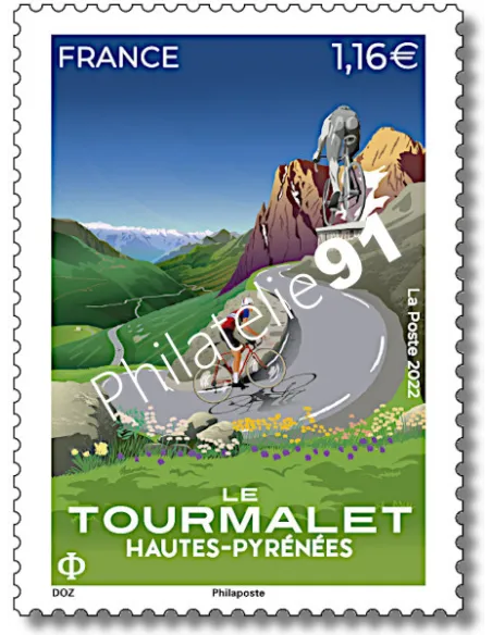 Timbre n° 5612, le Tourmalet, collection timbres de France