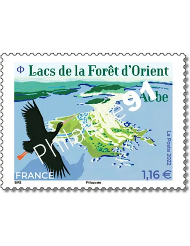 Timbre n° 5628, lacs de la Forêt d'Orient, collection timbre de France