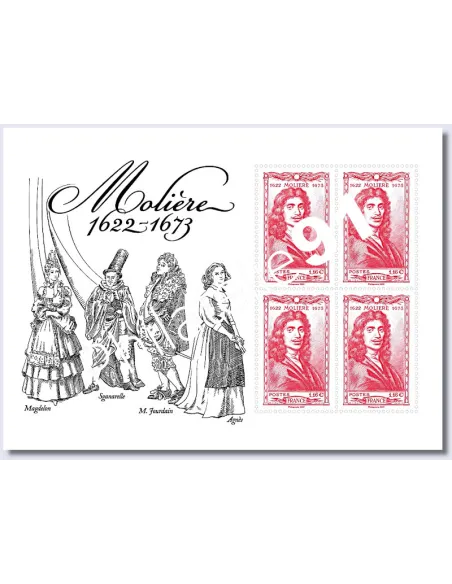 Feuille F5642, Molière, collection timbres de France