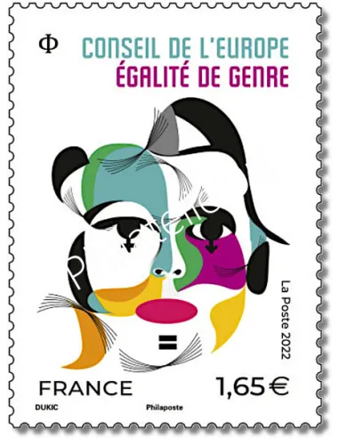 Timbre de service n° 182, Conseil de l'Europe, timbres de France